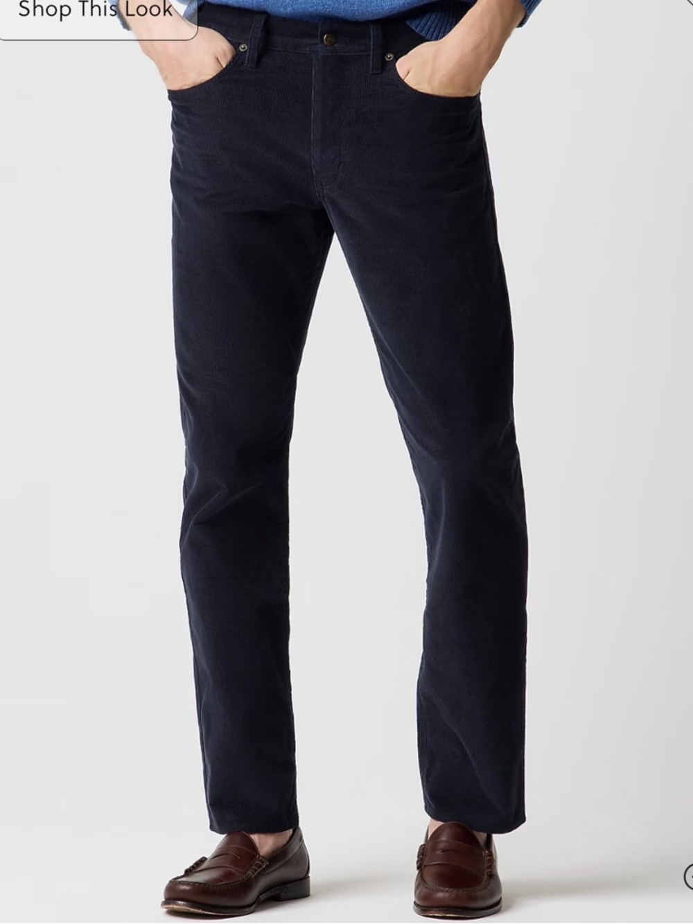 NEW J. Crew Men's Corduroy Pants in Navy Slim